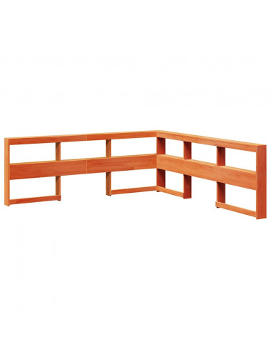 Letto Libreria senza Materasso Marrone Cera 180x200 cm in Pino