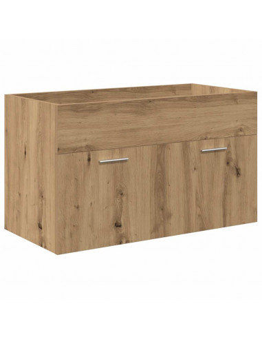 Mobile Bagno con Lavabo Integrato&Rubinetto Rovere Artigianale