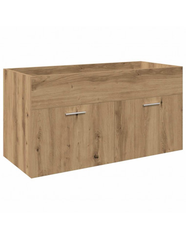 Mobile Bagno Lavabo Integrato Rovere Artigianale in Truciolato