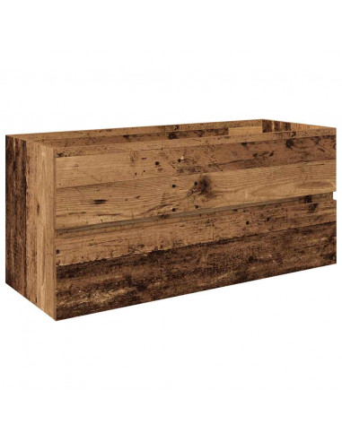 Mobile da Bagno con Lavabo Integrato e Rubinetto Legno Antico