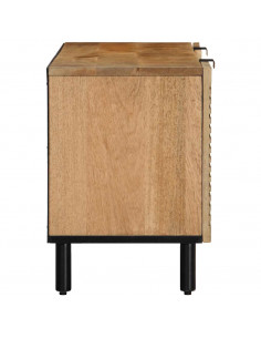 Mobile Porta TV Marrone 105x33x46cm in Legno Massello di Mango 2