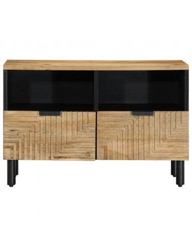 Mobile Porta TV Marrone 70x33x46 cm in Legno Massello di Mango