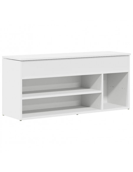 Scarpiera Bianca 102x30,5x45 cm in Legno Multistrato