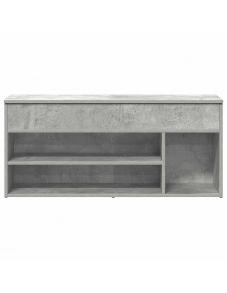 Scarpiera Grigio Cemento 102x30,5x45 cm in Legno Multistrato
