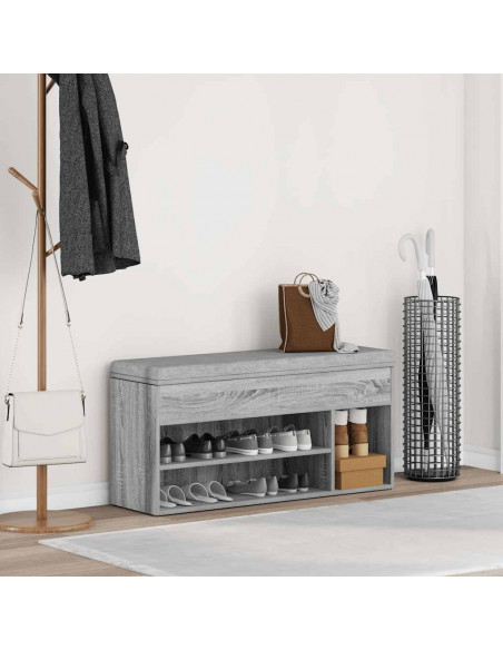 Scarpiera Grigio Sonoma 102x30,5x45 cm in Legno Multistrato
