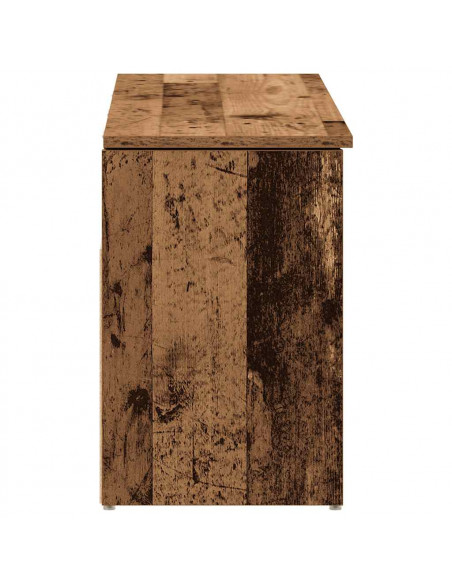 Scarpiera Legno Antico 102x30,5x45 cm in Legno Multistrato