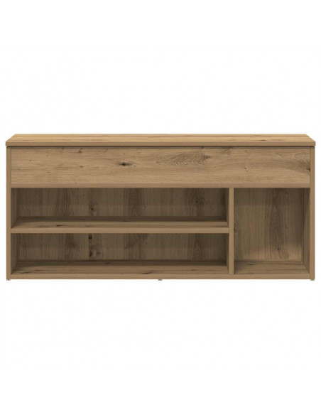 Scarpiera Rovere Artigianale 102x30,5x45 cm Legno Multistrato