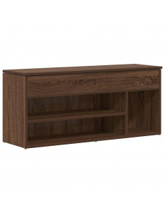 Scarpiera Rovere Marrone 102x30,5x45 cm in Legno Multistrato 2