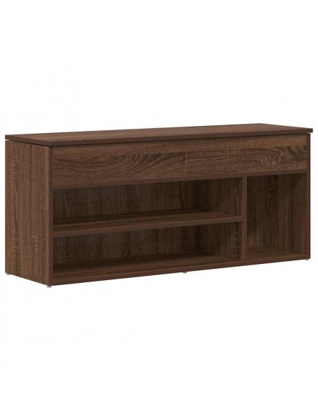 Scarpiera Rovere Marrone 102x30,5x45 cm in Legno Multistrato