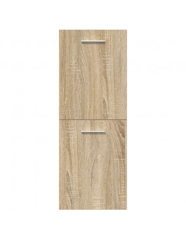 Set Mobili da Bagno 4 pz Rovere Sonoma in Legno Multistrato