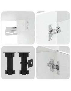 Set Mobili da Cucina 11 pz Kalmar Bianchi Lucido in Truciolato 2