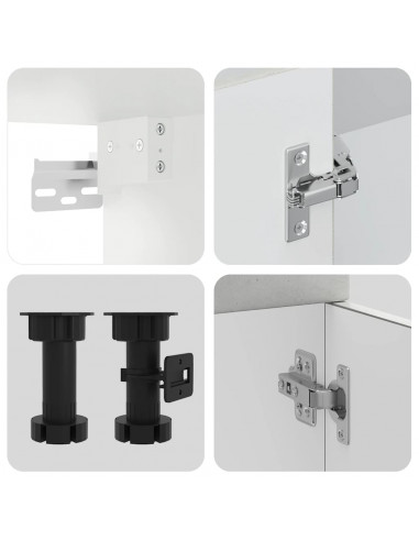 Set Mobili da Cucina 11 pz Kalmar Grigio Cemento in Truciolato