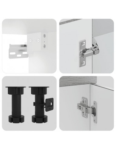 Set Mobili da Cucina 11 pz Kalmar Grigio Sonoma in Truciolato