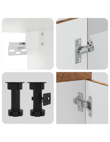 Set Mobili da Cucina 11 pz Kalmar Legno Vecchio in Truciolato