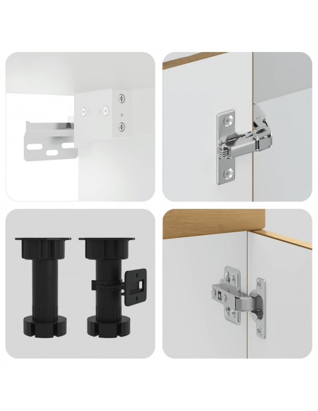 Set Mobili da Cucina 11 pz Kalmar Rovere Artigianale Truciolato
