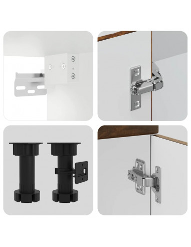 Set Mobili da Cucina 11 pz Kalmar Rovere Fumo Legno Multistrato