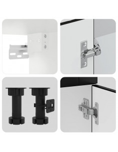 Set Mobili da Cucina 11 pz Porto Neri Legno Multistrato 2