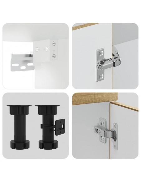 Set Mobili da Cucina 11 pz Porto Rovere Sonoma in Truciolato