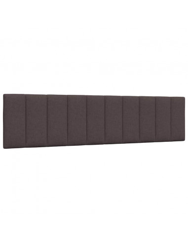 Letto con Materasso Hanko Marrone Scuro 200x200 cm in Tessuto