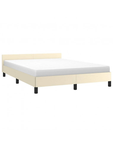 Giroletto con Testiera senza Materasso Crema 140x200 cm