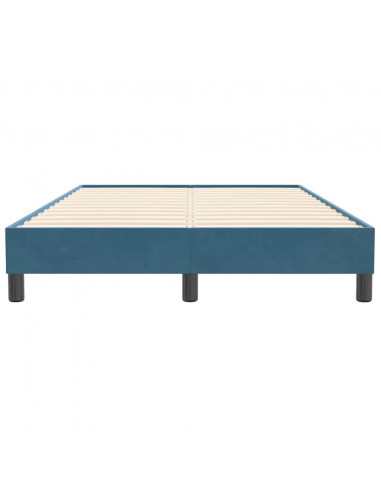 Giroletto senza Materasso Blu Scuro 120x210 cm Velluto