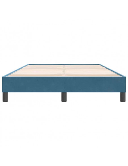 Giroletto senza Materasso Blu Scuro 120x220 cm in Velluto