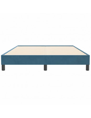 Giroletto senza Materasso Blu Scuro 140x210 cm in Velluto