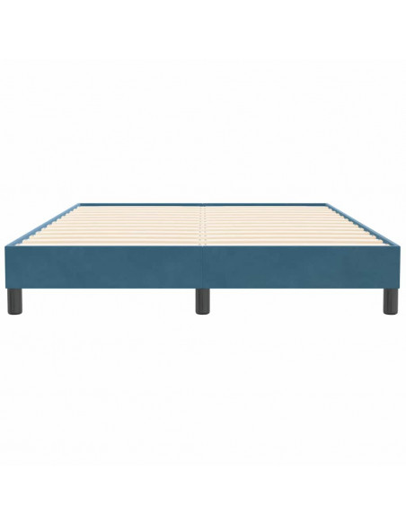 Giroletto senza Materasso Blu Scuro 140x210 cm in Velluto