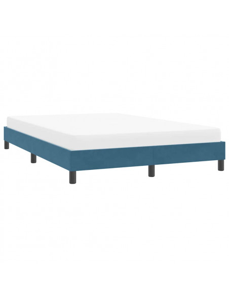 Giroletto senza Materasso Blu Scuro 140x220 cm in Velluto