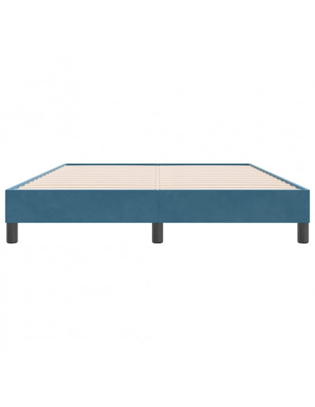 Giroletto senza Materasso Blu Scuro 160x220 cm in Velluto