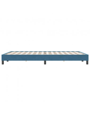 Giroletto senza Materasso Blu Scuro 160x220 cm in Velluto