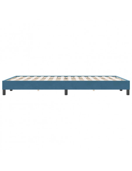 Giroletto senza Materasso Blu Scuro 160x220 cm in Velluto