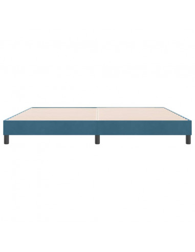 Giroletto senza Materasso Blu Scuro 180x210 cm in Velluto