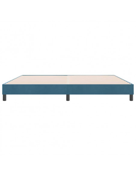 Giroletto senza Materasso Blu Scuro 180x210 cm in Velluto