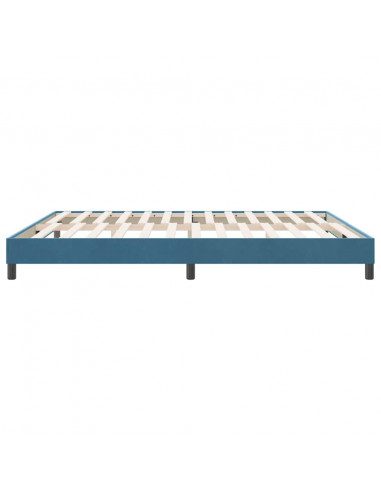 Giroletto senza Materasso Blu Scuro 180x210 cm in Velluto