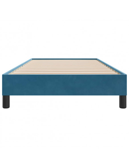 Giroletto senza Materasso Blu Scuro 80x220 cm in Velluto