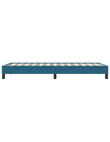 Giroletto senza Materasso Blu Scuro 90x220 cm in Velluto
