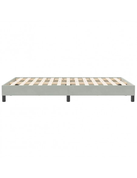 Giroletto senza Materasso Grigio Chiaro 120x210 cm Velluto