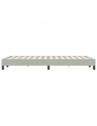 Giroletto senza Materasso Grigio Chiaro 120x220 cm Velluto