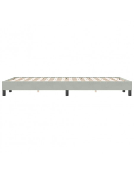 Giroletto senza Materasso Grigio Chiaro 120x220 cm Velluto