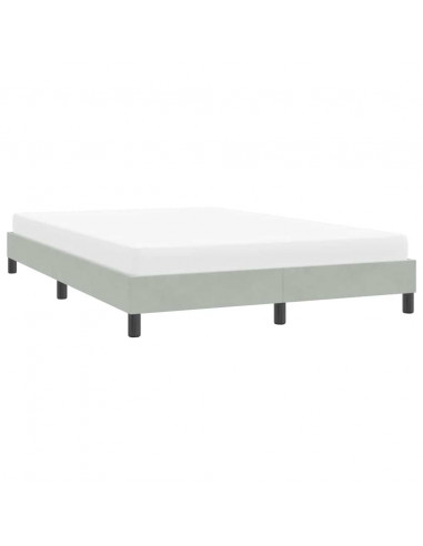 Giroletto senza Materasso Grigio Chiaro 140x210 cm Velluto