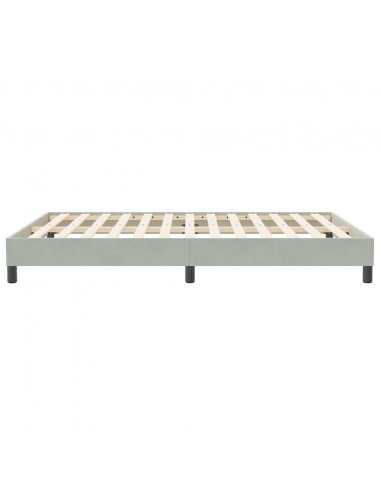 Giroletto senza Materasso Grigio Chiaro 140x210 cm Velluto