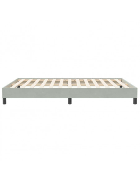 Giroletto senza Materasso Grigio Chiaro 140x210 cm Velluto