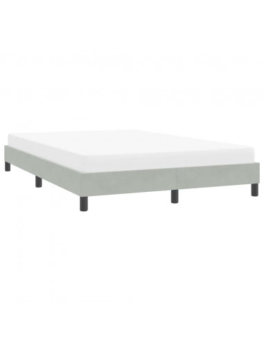 Giroletto senza Materasso Grigio Chiaro 140x220 cm Velluto