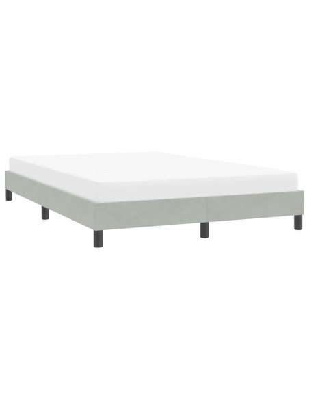 Giroletto senza Materasso Grigio Chiaro 140x220 cm Velluto