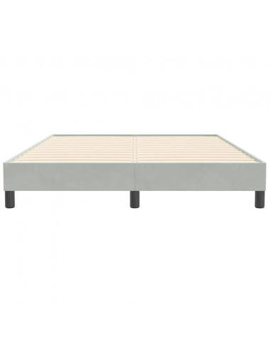 Giroletto senza Materasso Grigio Chiaro 160x210 cm Velluto