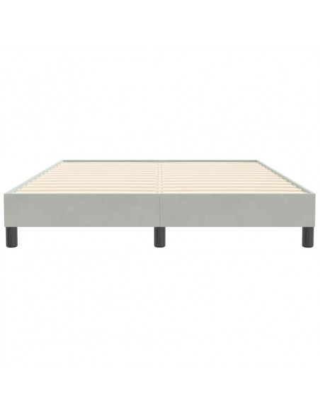 Giroletto senza Materasso Grigio Chiaro 160x210 cm Velluto