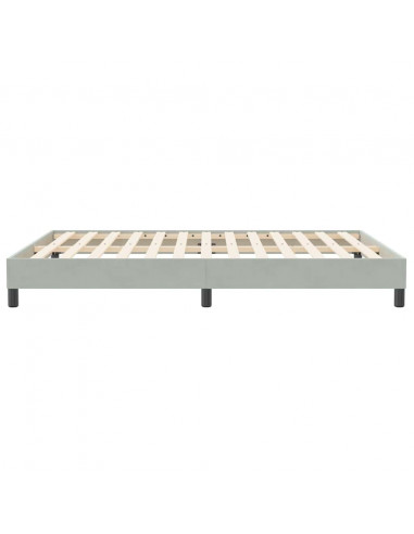 Giroletto senza Materasso Grigio Chiaro 160x210 cm Velluto