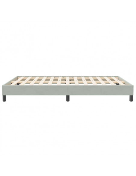 Giroletto senza Materasso Grigio Chiaro 160x210 cm Velluto