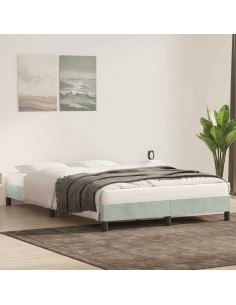 Giroletto senza Materasso Grigio Chiaro 160x220 cm Velluto 2